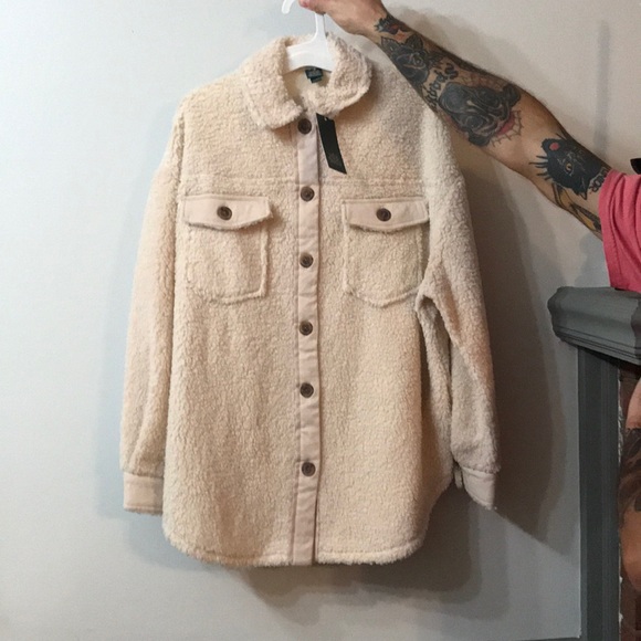 Wild Fable Sherpa Button Up Jacket 